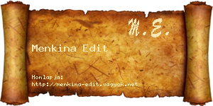 Menkina Edit névjegykártya